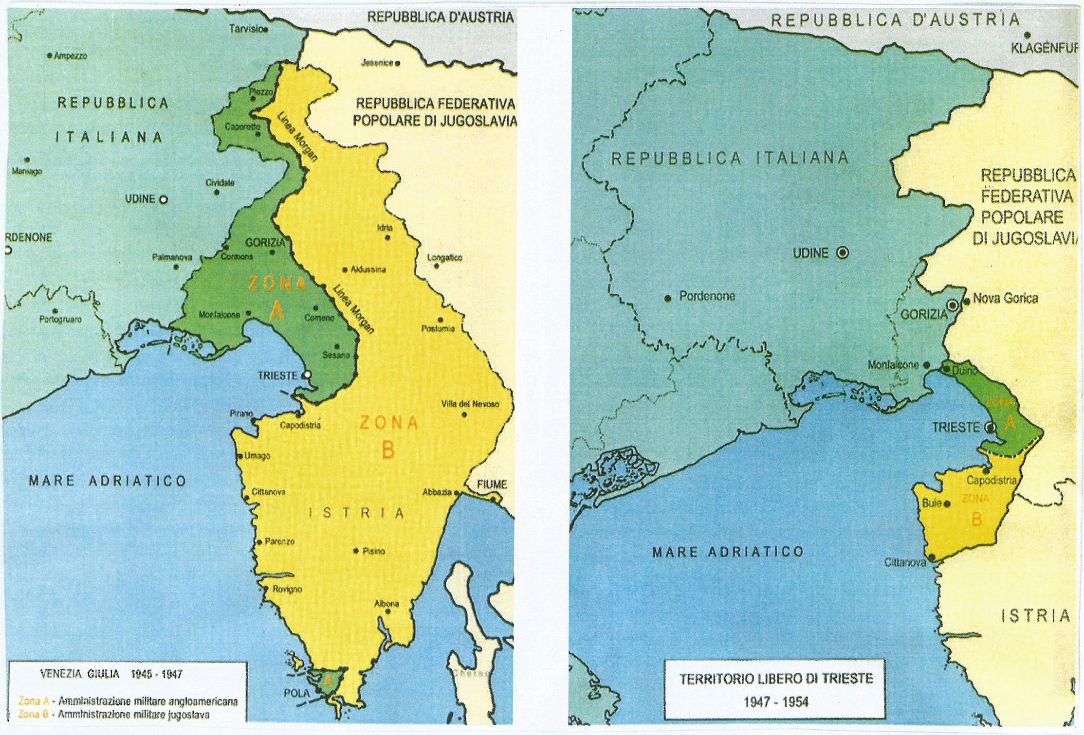 Carta Trieste TLT Territorio Libero di Trieste