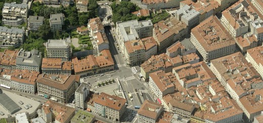 Trieste via Mazzini e piazza Goldoni