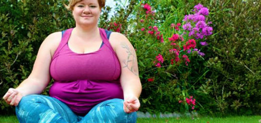 donna obesa piante