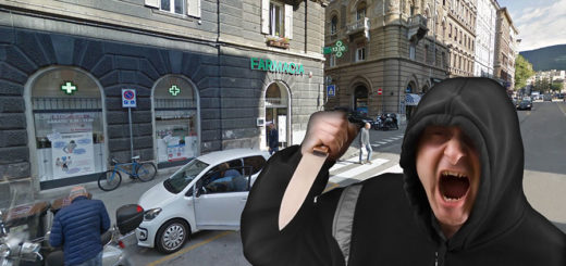 rapina farmacia all'Amazzone Trionfante via Giulia Trieste