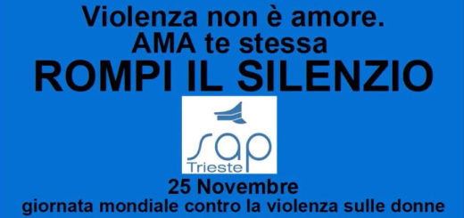 Sap Trieste contro violenza sulle donne