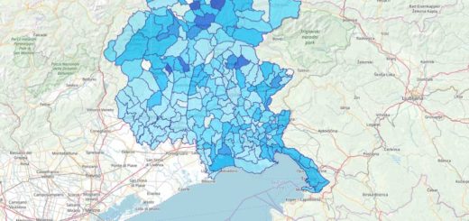 mappa contagi covid-19 Friuli Venezia Giulia