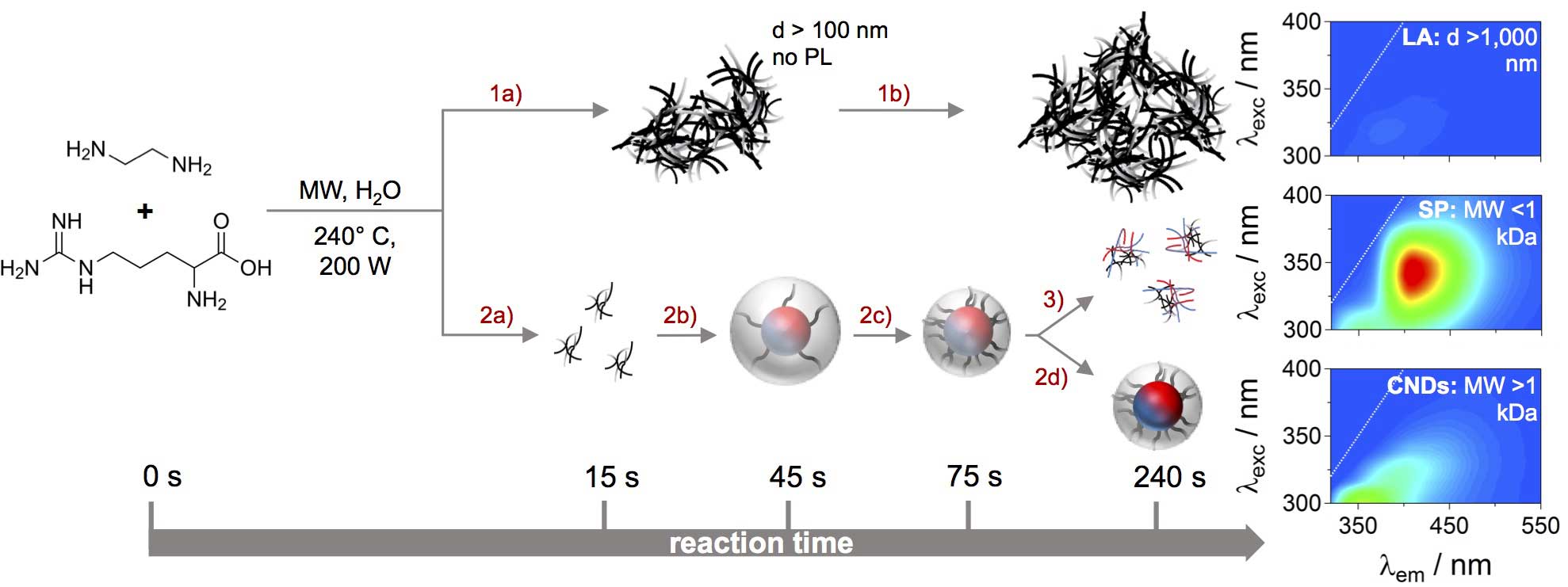 schema reazione nanodots nanoparticelle Università di Trieste