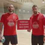 giocatori pallacanestro Trieste testimonials no violenza donne