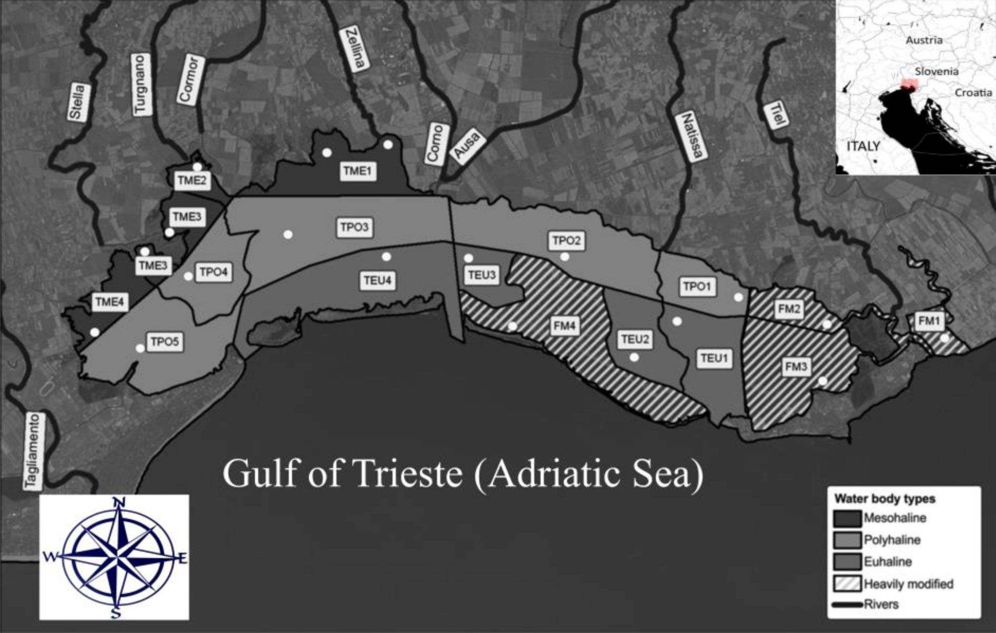 Gulf of Triest - Water Body Types