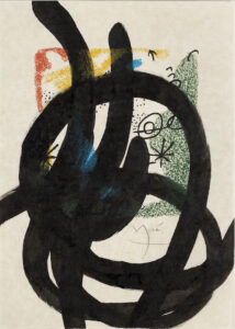  Joan Mirò Les Essecies de la Terra, 1968 Inchiostro e tempera su carta, Collezione privata