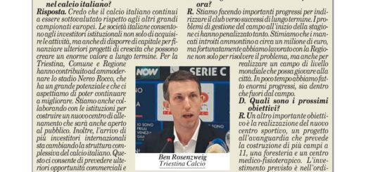 Milano Finanza intervista a Ben Rosenzweig