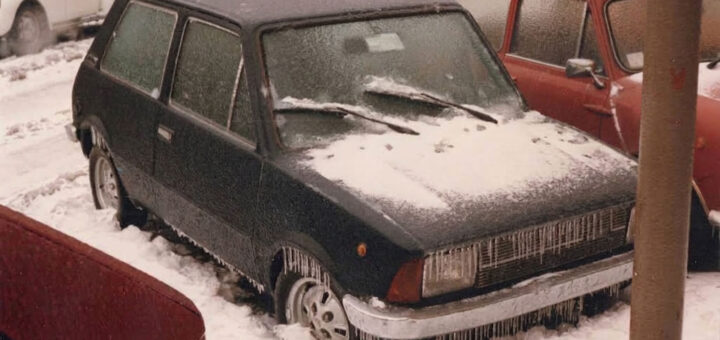 inverno 1986 neve automobili ghiacciate