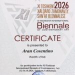 Attestato Aran Cosentino Biennale Tashkent