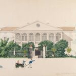 3) Amalia Ritter de Záhony nata Hofmann, Palazzo Attems Santa Croce dal lato del giardino, matita e acquerello su carta, 1838. Gorizia, Fondazione Palazzo Coronini Cronberg.