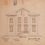 8) Alessandro Pich, Progetto per la casa del pastore della chiesa evangelica (prospetto verso via Alvarez), penna su carta, 7 novembre 1898. Archivio di Stato di Gorizia, Archivio Storico del Comune di Gorizia.