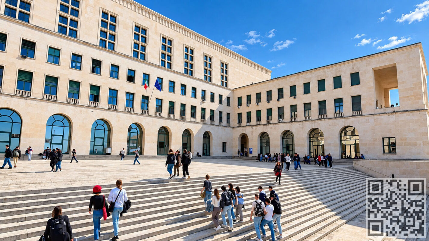 Università di Trieste UniTS gradinata piazzale Europa