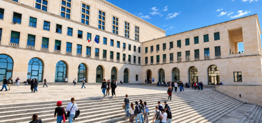 Università di Trieste UniTS gradinata piazzale Europa